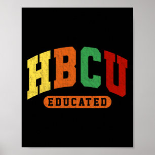 Poster Hbcu História Negra Educada Estudante Décima Sétim