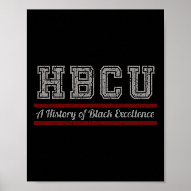 Poster Hbcu História Negra Mês E Excelência Negra (Frente)