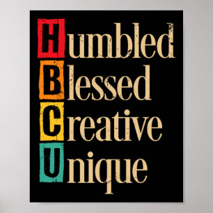 Poster Hbcu História Negra Mês Humilde Criativo Abençoado