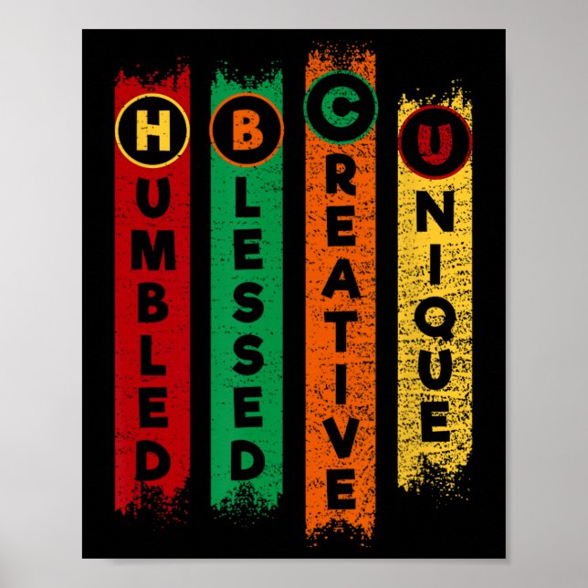 Poster Hbcu Humbled Bendito Colégio Negro Único Criativo (Frente)