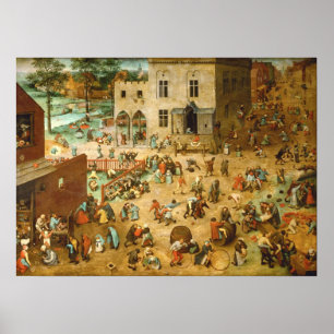 Poster HD Childrens Games 1560 por Pieter Bruegel o El