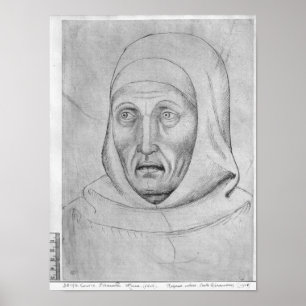 Póster Head of a monk, from the The Vallardi Album
