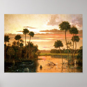 Poster Heade - Excelente Flórida Sunset, pintura de arte
