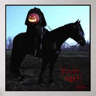 Poster HeadlessHorseman w/BloodyAutograph