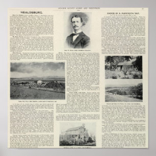 Poster Healdsburg, Califórnia