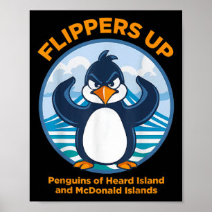 Poster Heard Island Penguin Protesto Contra a Tarifa