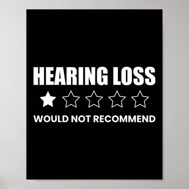 Poster Hearing Loss Would Not Recommend  (Frente)