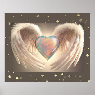 Poster *~* Heart Angel Wings nos quatro lados