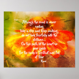 Poster Heart Be Your Guide Zinnia Inspirational Cote