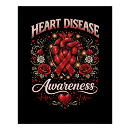 Póster Heart Disease Awareness