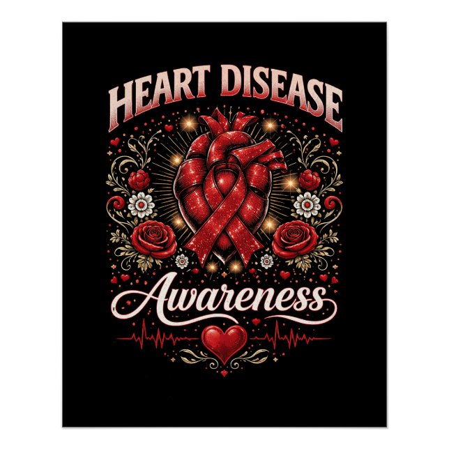 Póster Heart Disease Awareness (Frente)