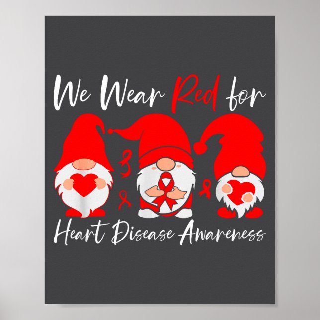 Poster Heart Disease Awareness Gnome  (Frente)