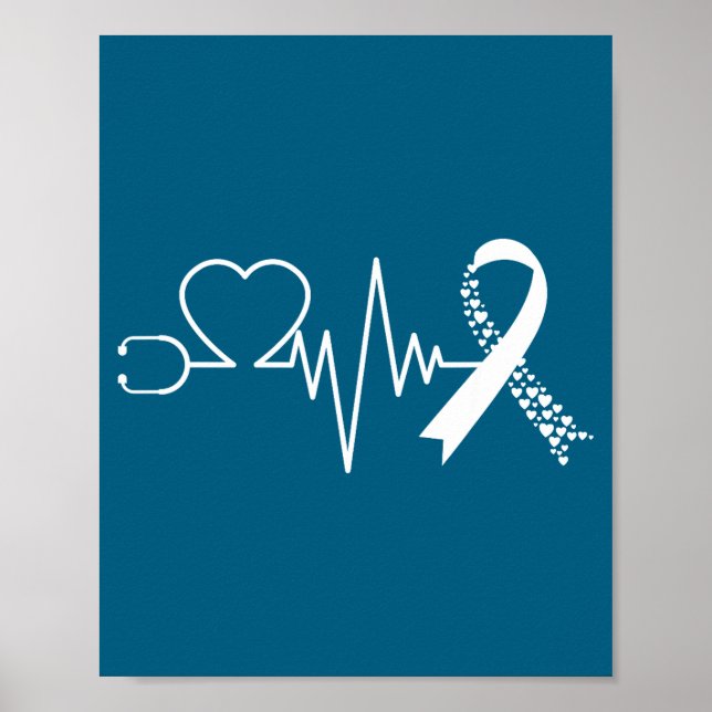 Poster Heart Disease Awareness Go Red In February Health  (Frente)