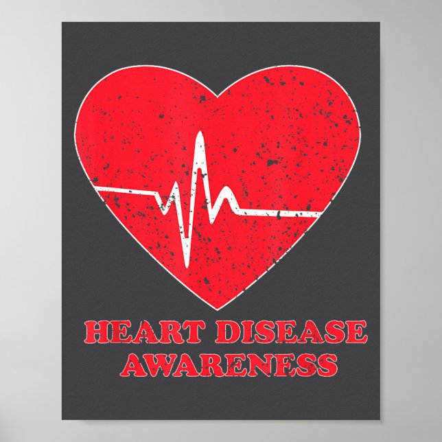 Poster Heart Disease Awareness -national Wear Red Shirt D (Frente)