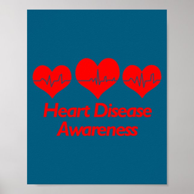 Poster Heart Disease Awareness Shirt - Heart Health  (Frente)