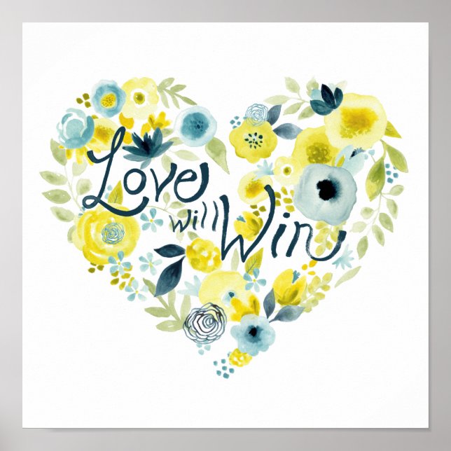 Poster Heart Floral II (Frente)