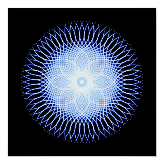 Póster Heart Flower Mandala (Frente)