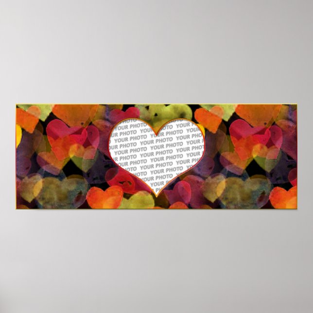Póster Heart Frames 1 + sua foto (Frente)