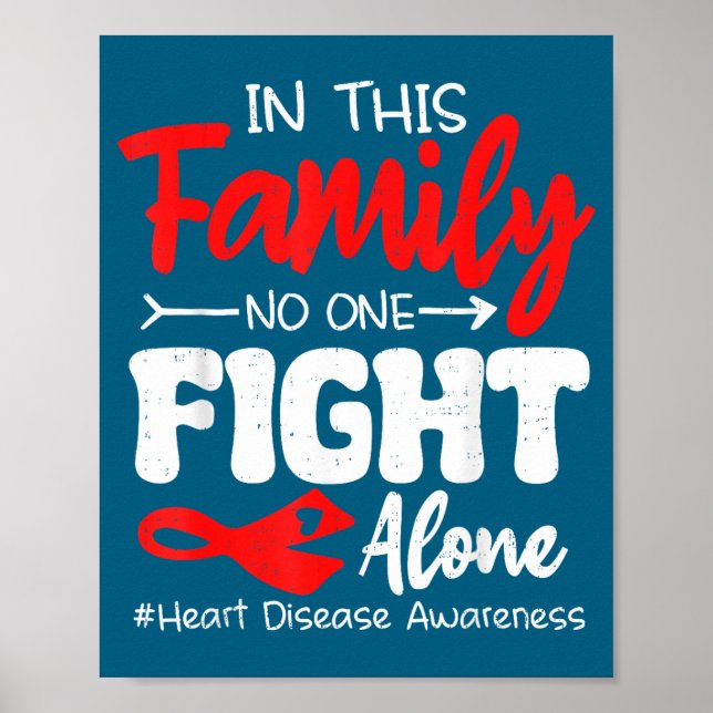 Poster Heart Health Heart Disease Awareness Chd Family Su (Frente)