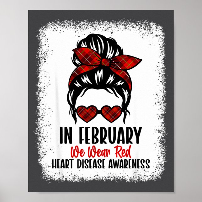 Poster Heart Health Heart Disease Awareness Heartbeat Chd (Frente)