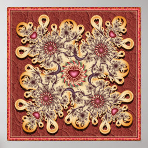 Poster Heart Mandala