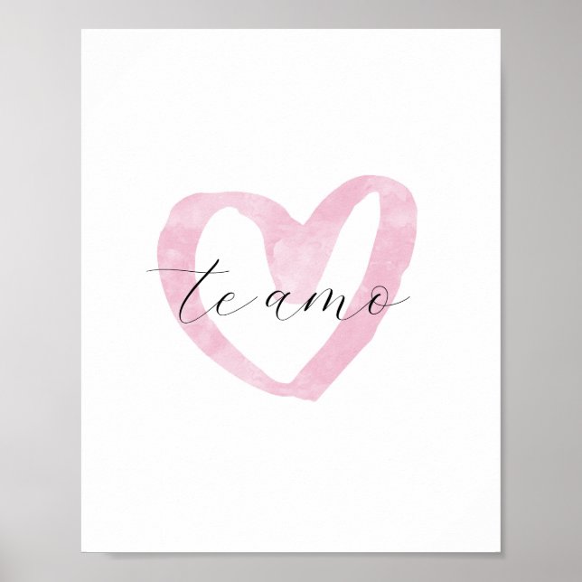 Poster Heart Modern Decor Namorados Gift (Frente)
