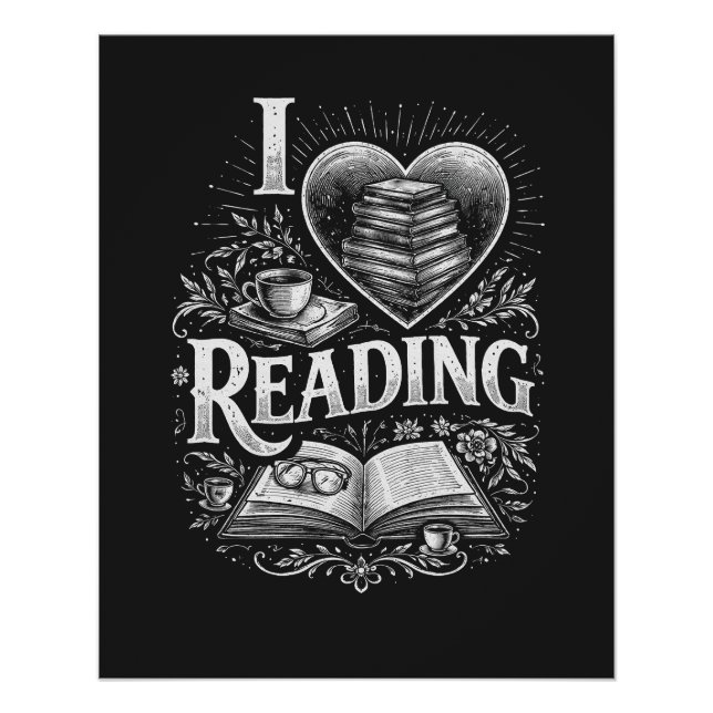 Póster Heart of a Book Lover (Frente)