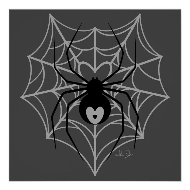 Póster Heart Spider Web (Frente)