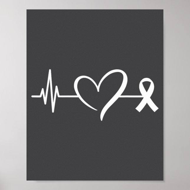 Poster Heart Warrior Heartbeat American Heart Disease Awa (Frente)