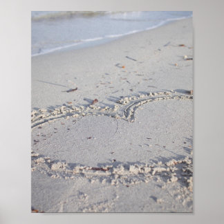 POSTER HEARTY SANDY BEACHY