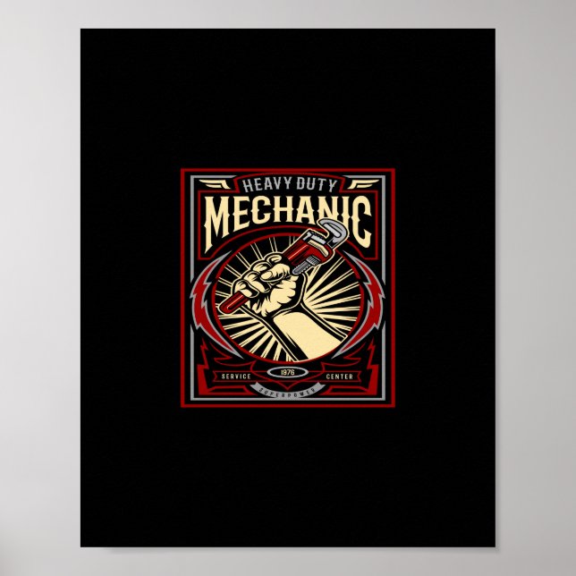 Poster heavy duty mechanic (Frente)