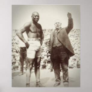 POSTER HEAVYWEIGHT CHAMPION JACK JOHNSON 1908 - 1915