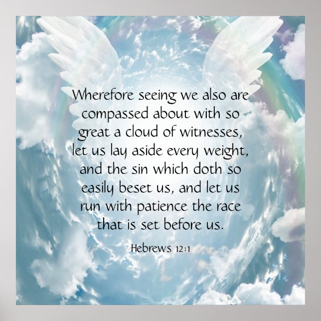 Poster Hebraico 12:1 (Frente)