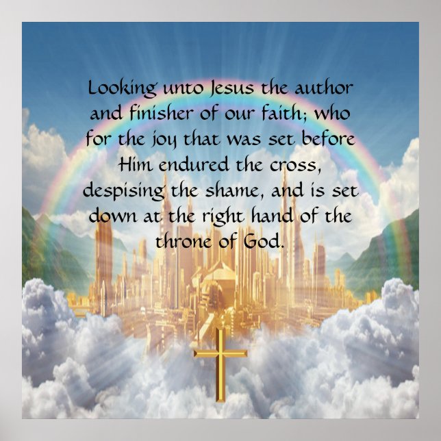 Poster Hebraico 12:2 (Frente)