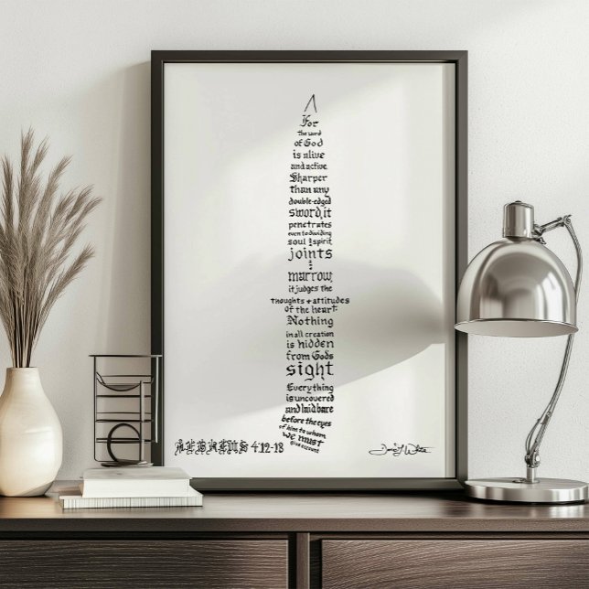 Poster Hebraico 4 12 13 Caligrafia Versa Bíblia (Criador carregado)