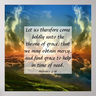 Poster Hebraico 4:16