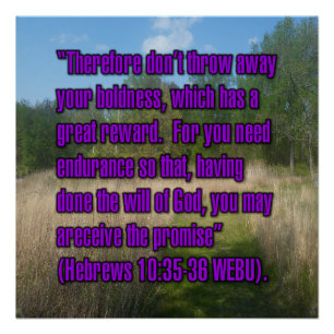 Póster Hebreus 10:35-36 WEBU