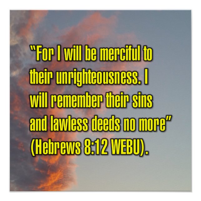 Póster Hebreus 8:12 WEBU (Frente)