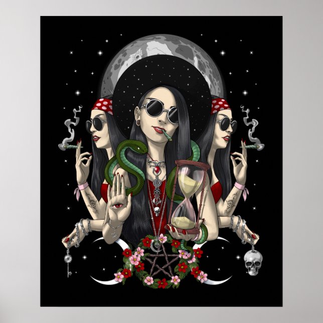 Poster Hecate Tripple Moon Goddese (Frente)