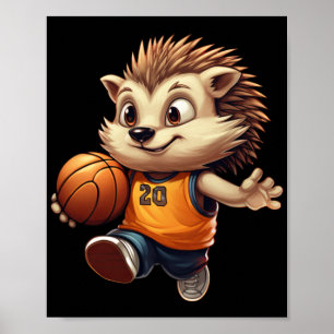 Poster Hedgehog 1 de basquete