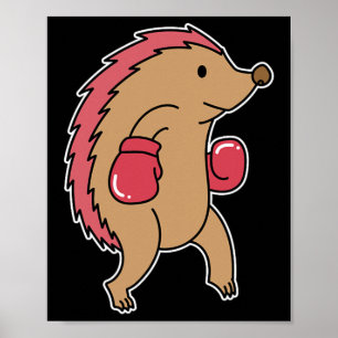 Poster Hedgehog faz boxe