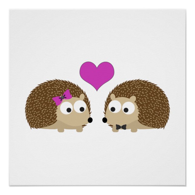 Póster Hedgehog Love (Frente)