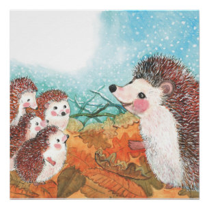 Póster Hedgehogs conversando entre si Ilustração