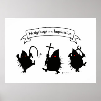 Póster Hedgehogs da Inquisição