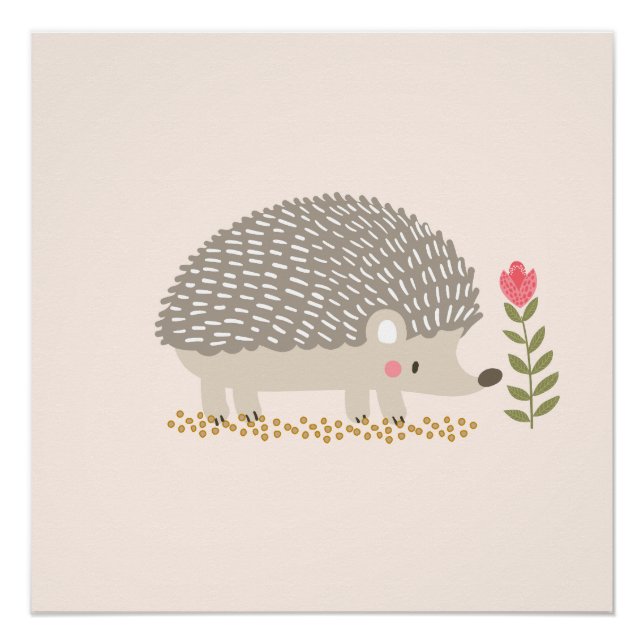 Póster Hedgie Feliz (Frente)