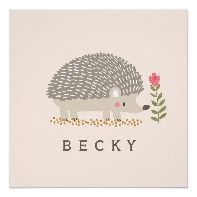 Póster Hedgie Feliz  (Frente)