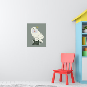 Poster Hedwig Com Desenho Caprichoso De Carta