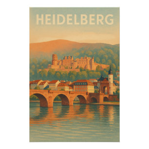 Póster Heidelberg, Alemanha Viagem Retro