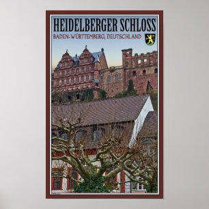 Poster Heidelberg - castelo de baixo de