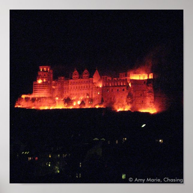 Poster Heidelberg Castle Burning (Frente)
